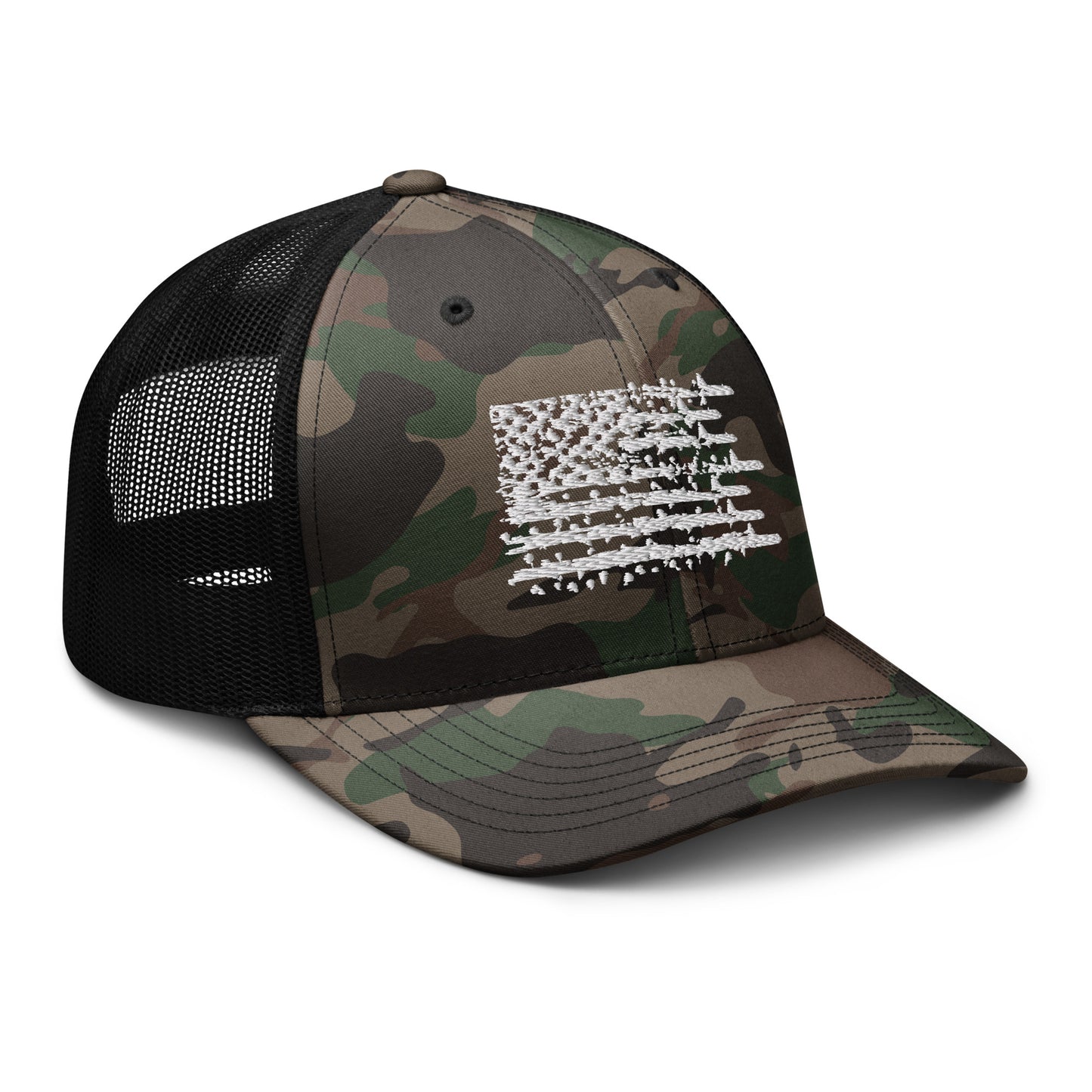 Airborne US Flag Camouflage trucker hat