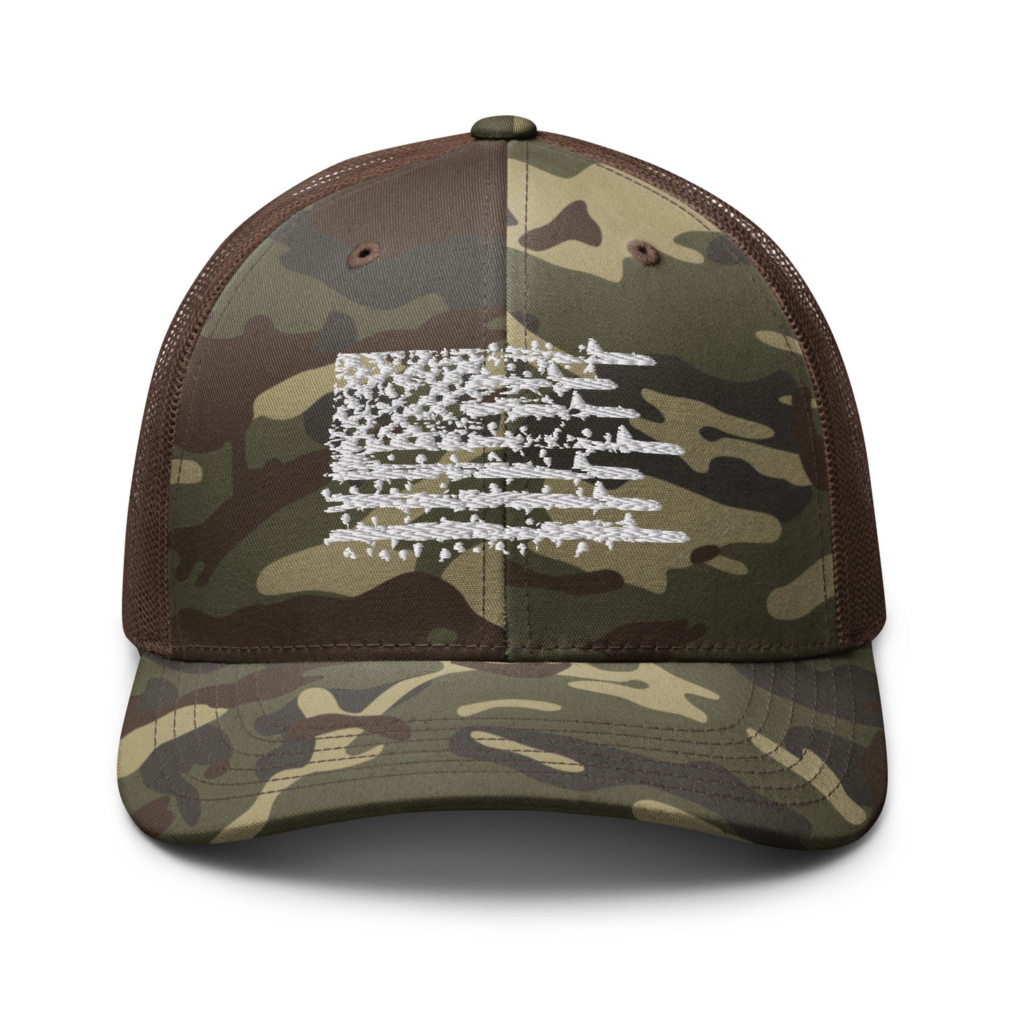 Airborne US Flag Camouflage trucker hat