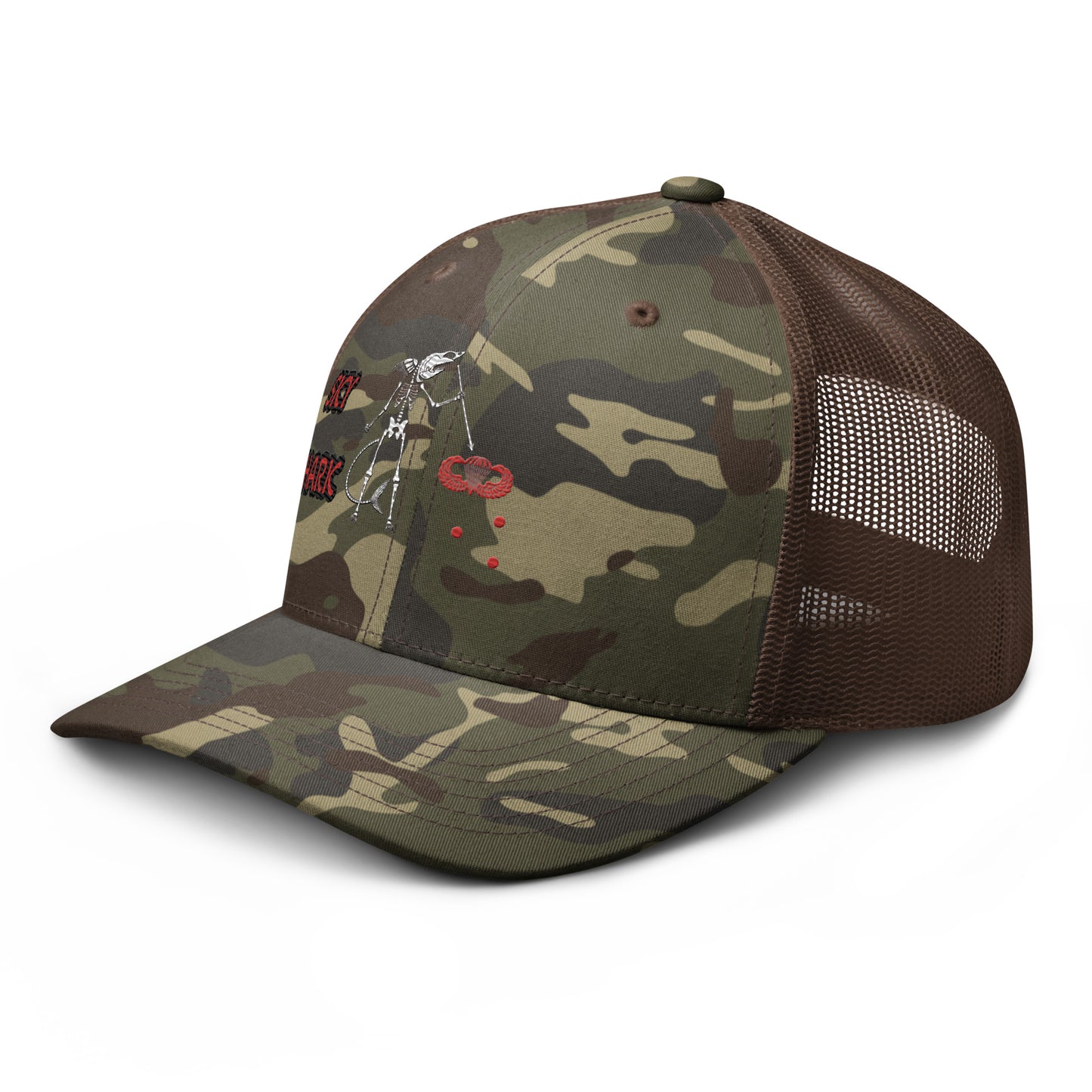 Sky Shark Pirate Camouflage trucker hat