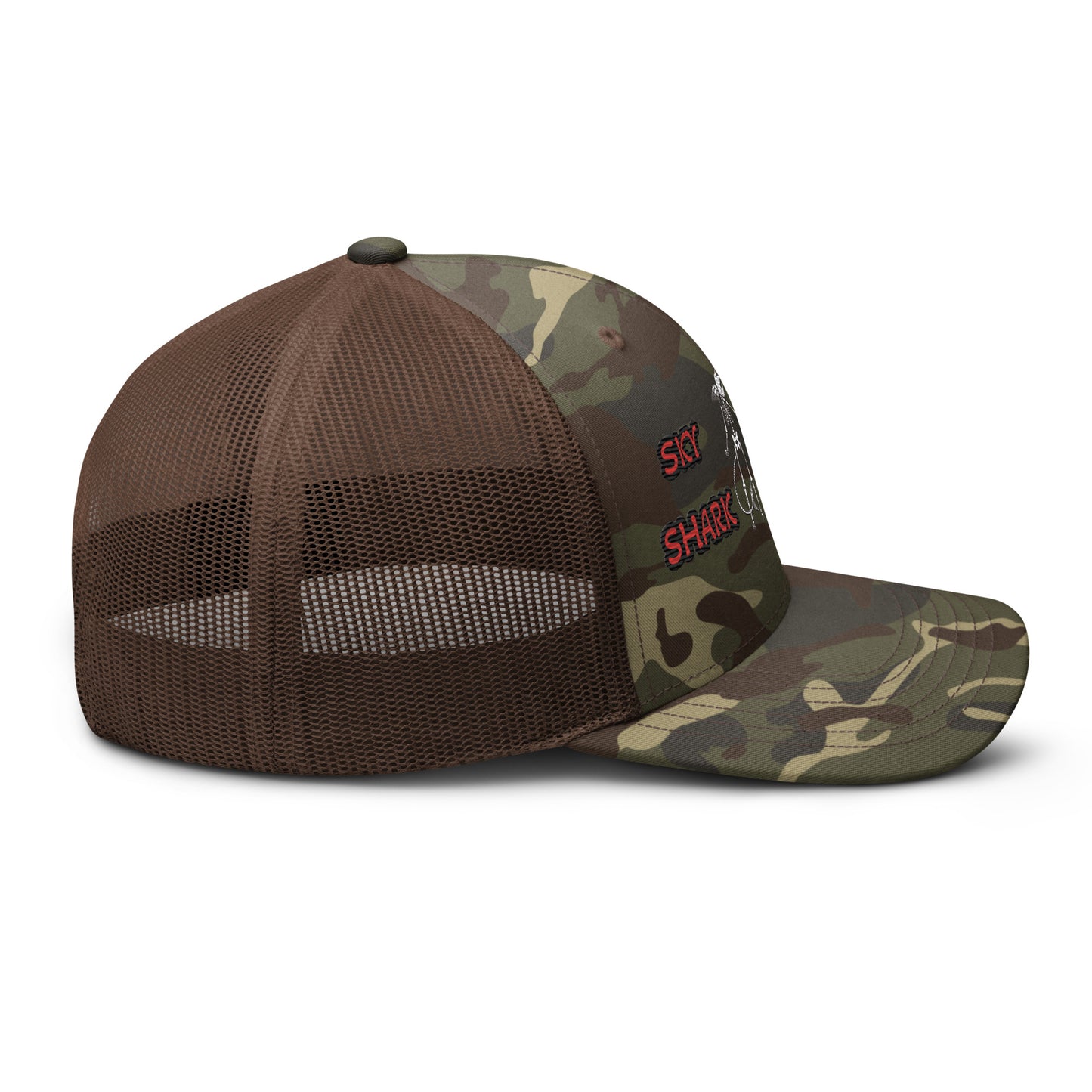 Sky Shark Pirate Camouflage trucker hat