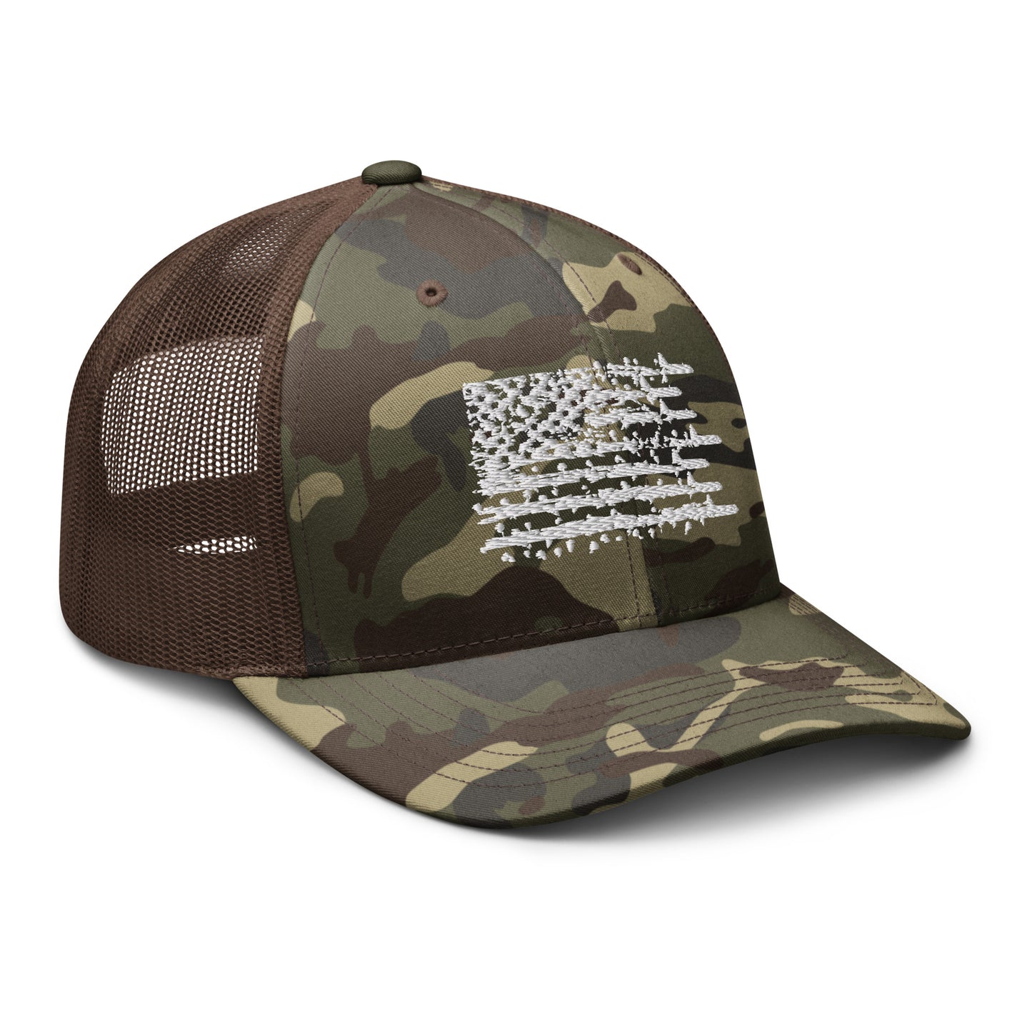 Airborne US Flag Camouflage trucker hat