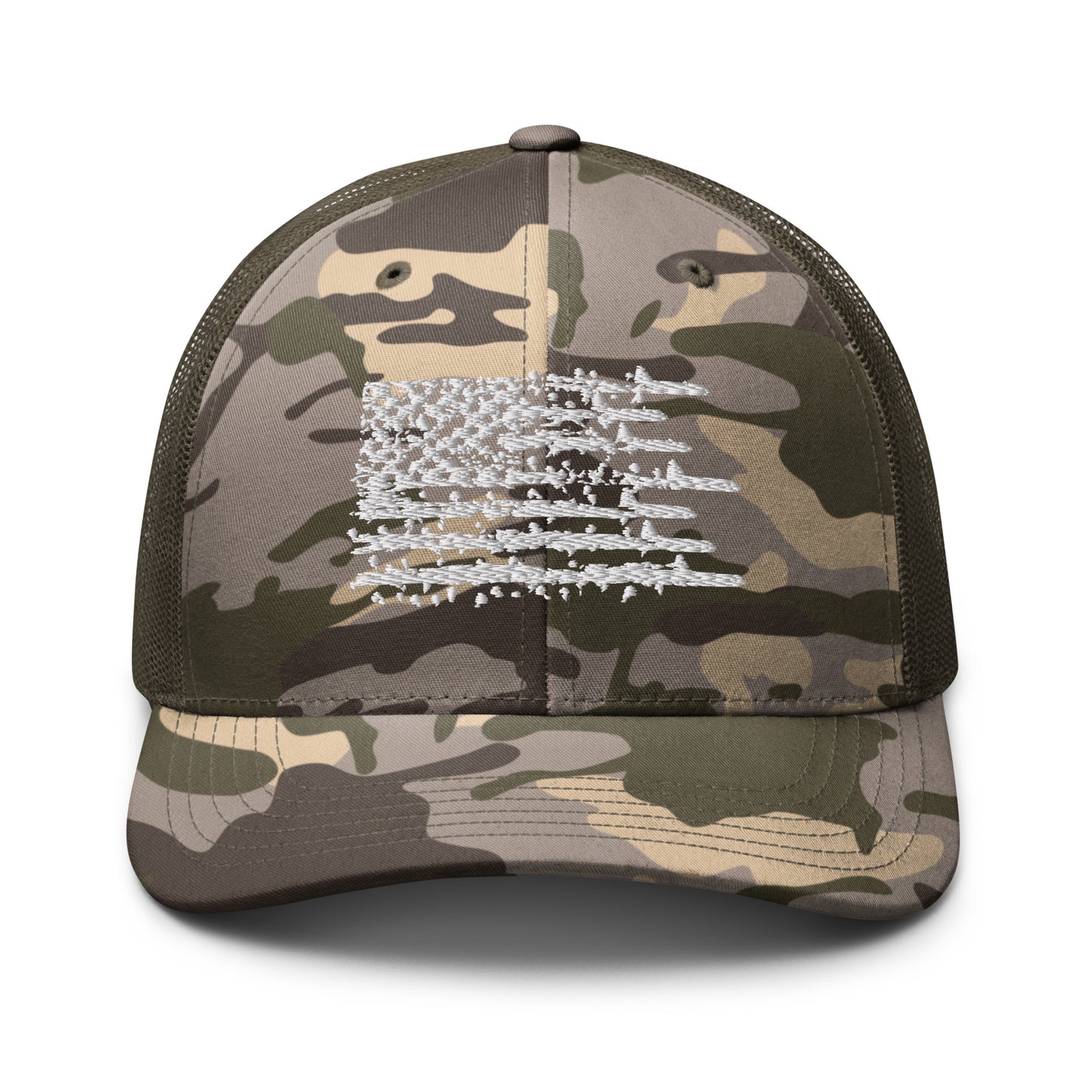 Airborne US Flag Camouflage trucker hat