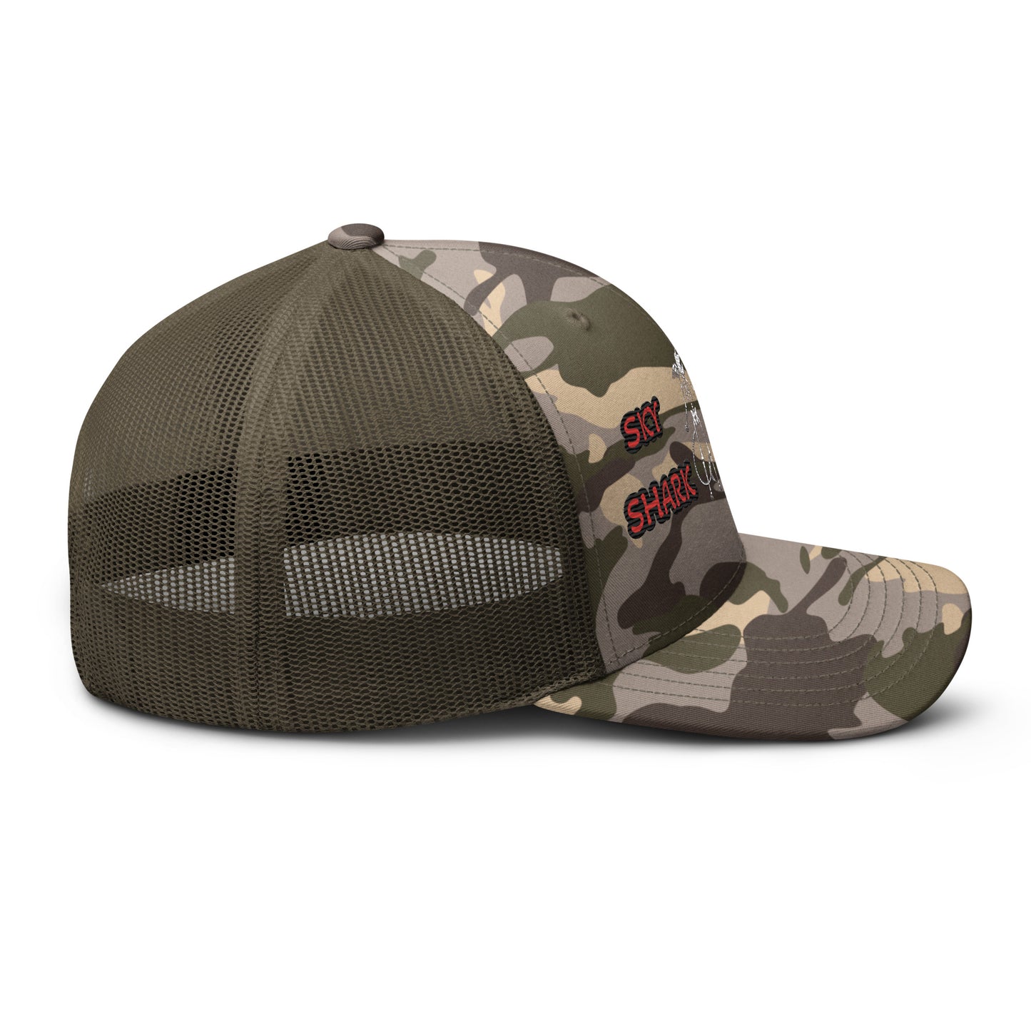 Sky Shark Pirate Camouflage trucker hat