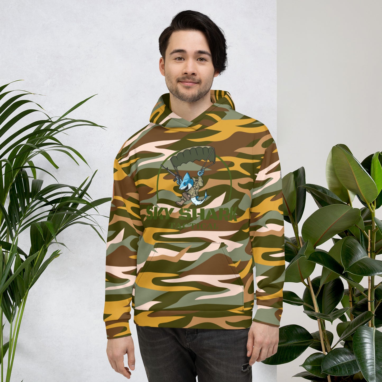 Fall Camo Sky Shark Hoodie