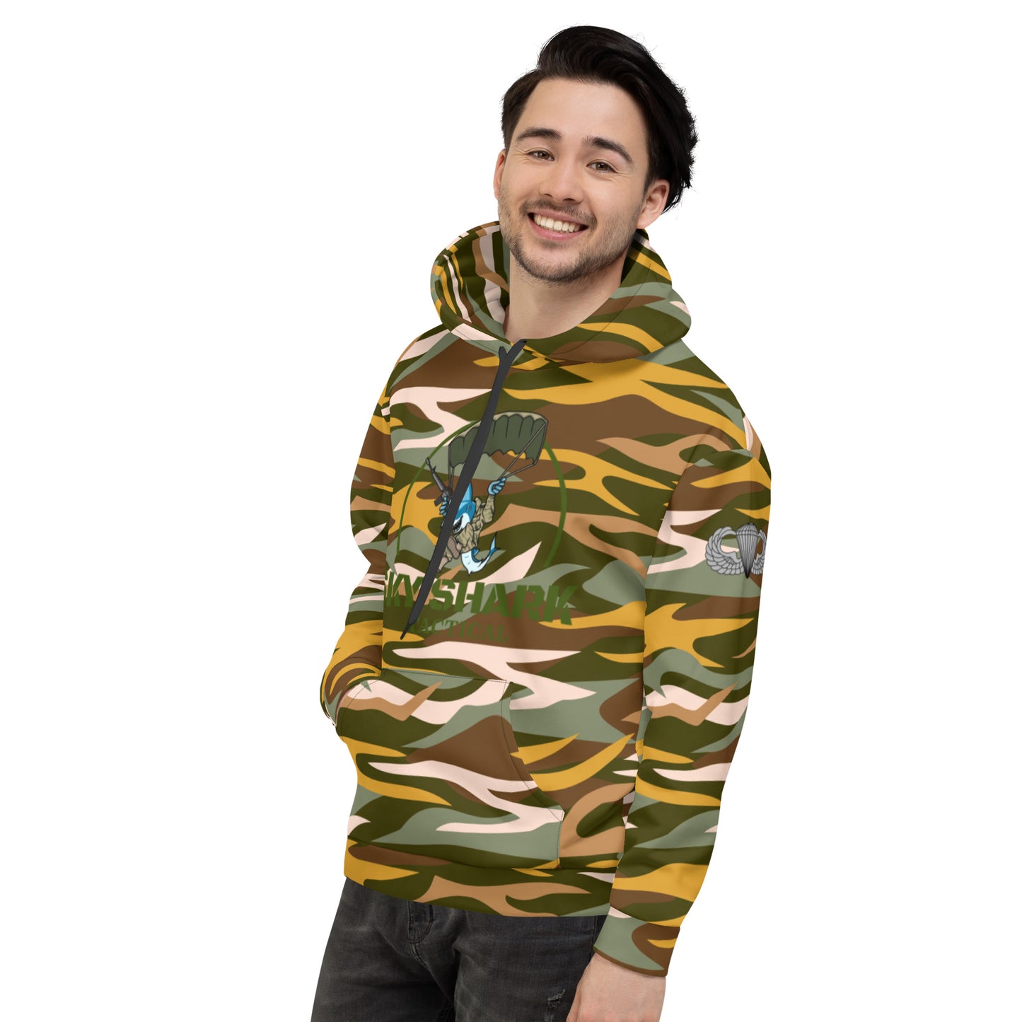 Fall Camo Sky Shark Hoodie